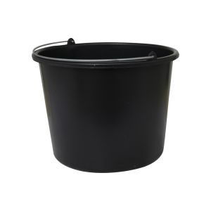 Emmer plastic zwart 12 liter