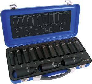 HEYTEC kracht dopsleutelset 1/2", lang, 14-dlg.