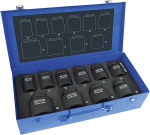 HEYTEC kracht dopsleutelset 3/4", 10-dlg.