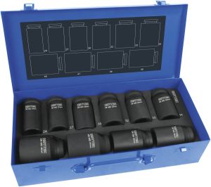 HEYTEC kracht dopsleutelset 3/4", lang, 10-dlg.
