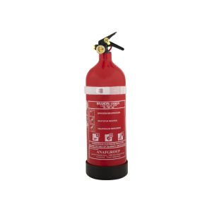 Brandblusser met schuim, inhoud 2 liter. Inclusief ophangsysteem.