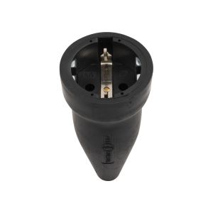 Stekker zwart contra + RA 16 Amp.