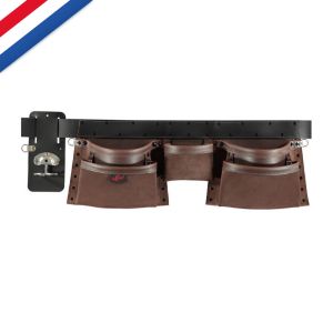 Dubbele gereedschapsgordel 5 vakken  Lederen riem (125x5cm)