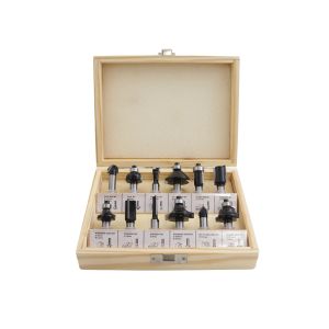 Bovenfreesset 12-delig houten box