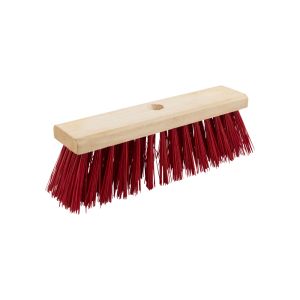 Bezem nylon rood 29 cm. 