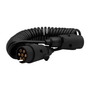 Spiraalkabel 7 p. / 12v stekkers