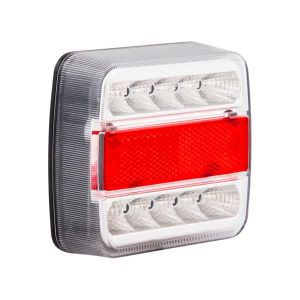 Achterlicht 10x10 cm. led wit