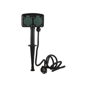 Tuincontactdoos met spies, 1,5 m.