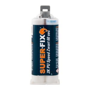 2K PU lijm Speed 50 ml. zwart Super-Fix