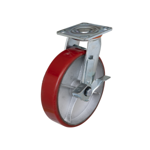 Zwenkwiel zwaarlast met rem 400 kg. 200 mm.