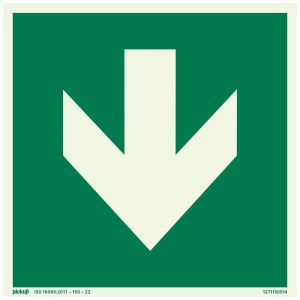 Bord Richtingspijl (groen)FTLM - 150x150 mm zelfklevend.