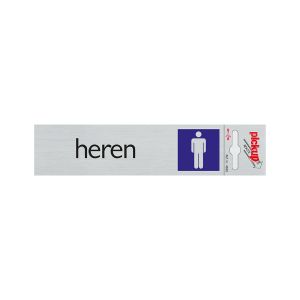 Bord Alulook Heren - 165x44 mm zelfklevend.