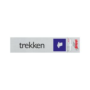 Bord Alulook Trekken liggend - 165x44 mm zelfklevend.