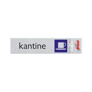 Bord Alulook Kantine - 165x44 mm zelfklevend.