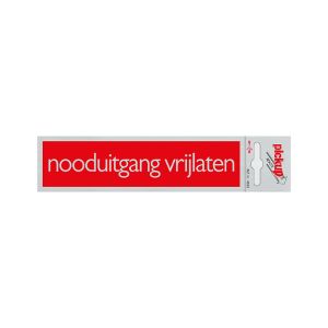 Bord Alulook Nooduitgang vrijlaten - 165x44 mm zelfklevend.