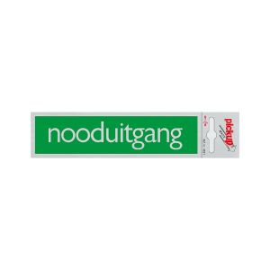 Bord Alulook Nooduitgang groen - 165x44 mm zelfklevend.