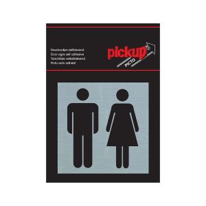 Bord Alulook Dames/Heren - 80x80 mm zelfklevend.