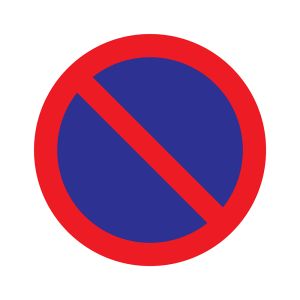 Sticker Parkeerverbod - 200 mm rond.
