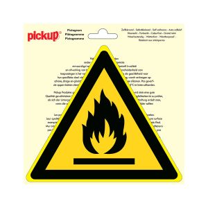 Sticker Ontvlambare stoffen - 200 mm driehoek.