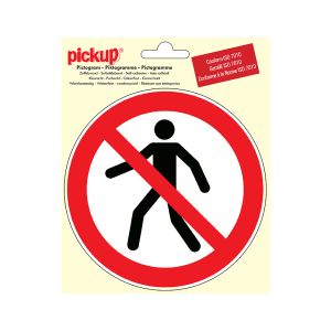 Sticker Verboden voor voetgangers - 150 mm rond.