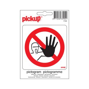 Sticker Verboden voor onbevoegden - 100x100 mm.
