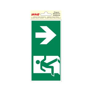 Sticker Nooduitgang naar beneden - 100x200 mm.