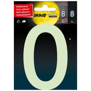 Glow in the dark Nummer 0 - 100 mm zelfklevend.