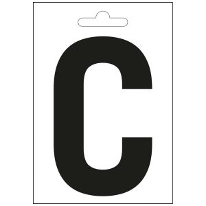 Nautic letter C zwart 100 mm.