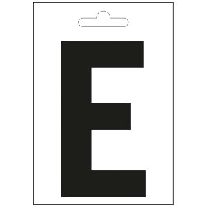 Nautic letter E zwart 100 mm.