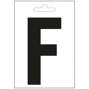 Nautic letter F zwart 100 mm.