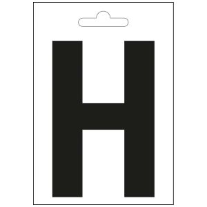 Nautic letter H zwart 100 mm.