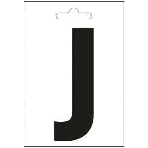 Nautic letter J zwart 100 mm.