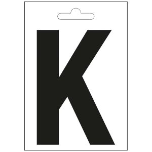Nautic letter K zwart 100 mm.