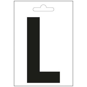 Nautic letter L zwart 100 mm.