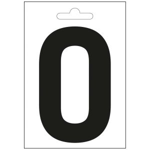 Nautic letter O zwart 100 mm.