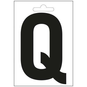 Nautic letter Q zwart 100 mm.
