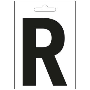 Nautic letter R zwart 100 mm.