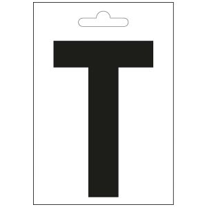 Nautic letter T zwart 100 mm.