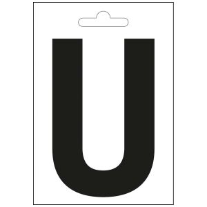 Nautic letter U zwart 100 mm.
