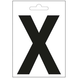 Nautic letter X zwart 100 mm.