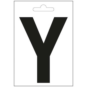 Nautic letter Y zwart 100 mm.