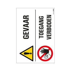 Bord Gevaar toegang verboden - 230x330 mm.