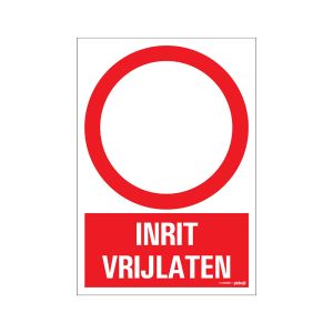 Bord Inrit vrijlaten - 230x330 mm.