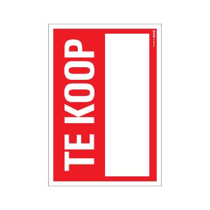 Bord Te koop - 230x330 mm.