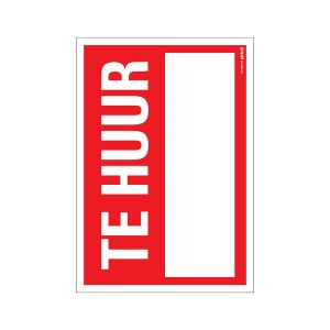 Bord Te huur - 230x330 mm.