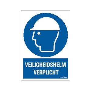 Bord Veiligheidshelm verplicht - 230x330 mm.