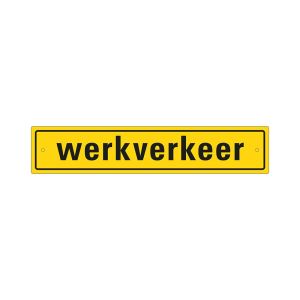 Bord Werkverkeer incl. zuignapjes - 80x400 mm met boorgaten.