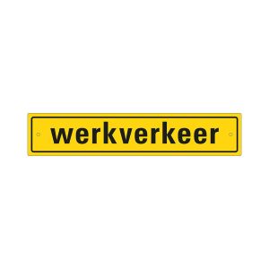 Bord Werkverkeer incl. zuignapjes - 80x400 mm reflectieklas.