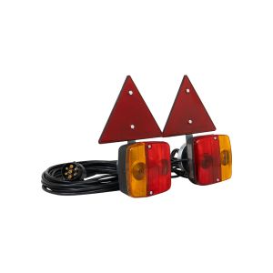 TRAILERGEAR Verlichtingsset driehoek 7,5m 7-polig+ magneet