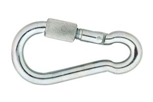 Karabijnhaak met schroef 60x6mm RVS